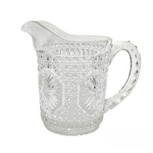 Imperial Amelia Star Medallion Early Vintage American Pattern Glass Pitcher